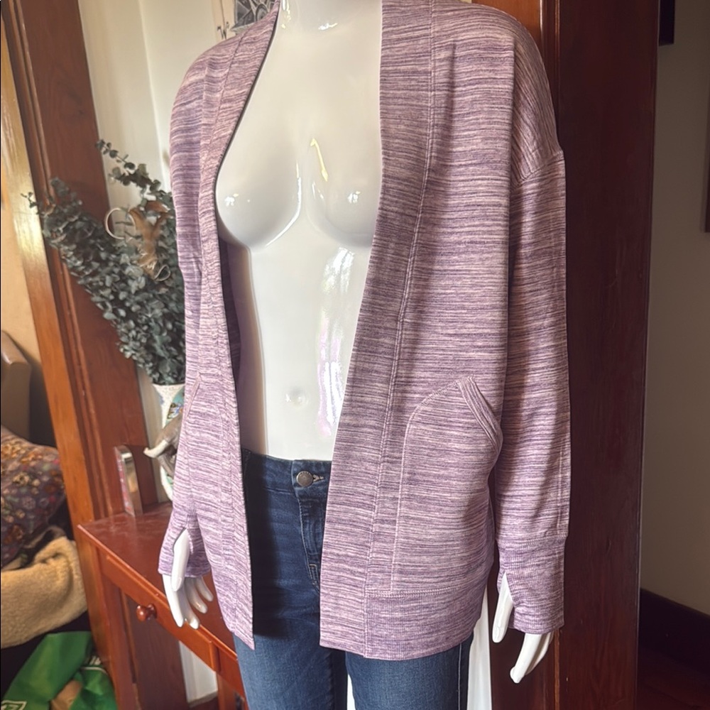 NWT Eddie Bauer size small Purple Open-Front Cardigan